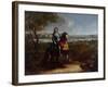 Portrait of Francois De Crequy before Dinant, after 1675-Adam Frans van der Meulen-Framed Giclee Print