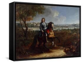 Portrait of Francois De Crequy before Dinant, after 1675-Adam Frans van der Meulen-Framed Stretched Canvas