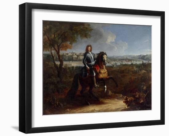 Portrait of Francois De Crequy before Dinant, after 1675-Adam Frans van der Meulen-Framed Giclee Print