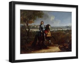 Portrait of Francois De Crequy before Dinant, after 1675-Adam Frans van der Meulen-Framed Giclee Print