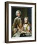 Portrait of Francois De Jullienne Standing Beside His Wife, Seated, C.1743-Antoine Coypel-Framed Giclee Print