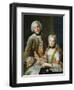 Portrait of Francois De Jullienne Standing Beside His Wife, Seated, C.1743-Antoine Coypel-Framed Giclee Print