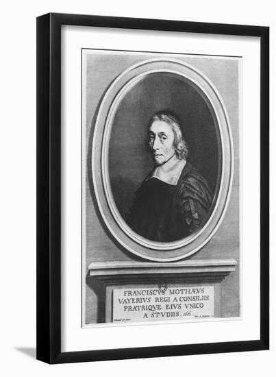 Portrait of François De La Mothe Le Vayer-Robert Nanteuil-Framed Giclee Print