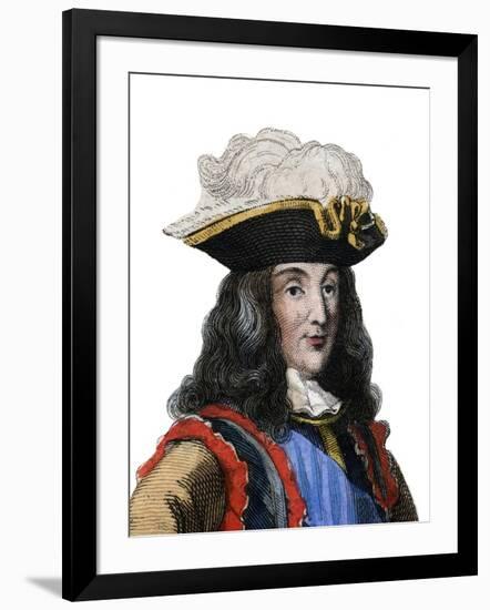 Portrait of Francois Henri de Montmorency Bouteville, called Marechal de Luxembourg-French School-Framed Giclee Print