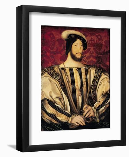 Portrait of François I, King of France, Ca.1530-Jean Clouet the Younger-Framed Giclee Print