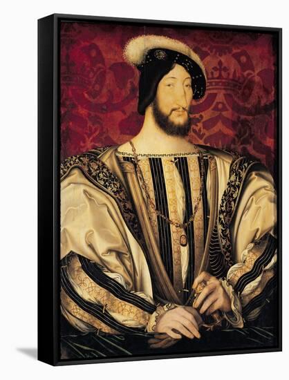 Portrait of François I, King of France, Ca.1530-Jean Clouet the Younger-Framed Stretched Canvas