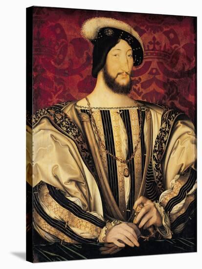 Portrait of François I, King of France, Ca.1530-Jean Clouet the Younger-Stretched Canvas