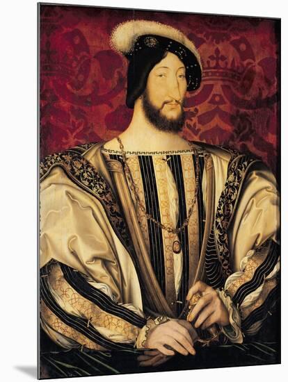 Portrait of François I, King of France, Ca.1530-Jean Clouet the Younger-Mounted Giclee Print
