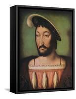 'Portrait of Francois I of France', c16th century-Jean Clouet-Framed Stretched Canvas