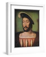 'Portrait of Francois I of France', c16th century-Jean Clouet-Framed Giclee Print