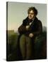 Portrait of Francois Rene (1768-1848) Vicomte De Chateaubriand, 1811-Anne-Louis Girodet de Roussy-Trioson-Stretched Canvas