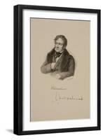 Portrait of Francois Rene (1768-1848) Vicomte De Chateaubriand-Francois Seraphin Delpech-Framed Giclee Print
