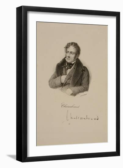 Portrait of Francois Rene (1768-1848) Vicomte De Chateaubriand-Francois Seraphin Delpech-Framed Giclee Print