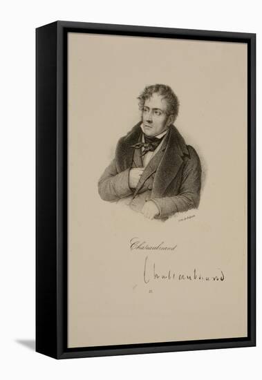 Portrait of Francois Rene (1768-1848) Vicomte De Chateaubriand-Francois Seraphin Delpech-Framed Stretched Canvas
