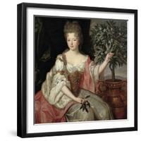 Portrait of Francoise Marie De Bourbon (1677-1749) Duchess of Orleans (Mademoiselle De Blois)-Pierre Gobert-Framed Giclee Print