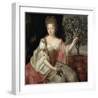 Portrait of Francoise Marie De Bourbon (1677-1749) Duchess of Orleans (Mademoiselle De Blois)-Pierre Gobert-Framed Giclee Print