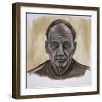 Portrait of Frank Auerbach, 2002-Stevie Taylor-Framed Giclee Print