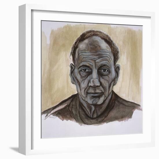 Portrait of Frank Auerbach, 2002-Stevie Taylor-Framed Giclee Print