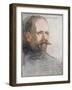 Portrait of Frank Wild (1873-1939) from 'The Heart of the Antarctic' by Sir Ernest Shackleton-George Marston-Framed Giclee Print