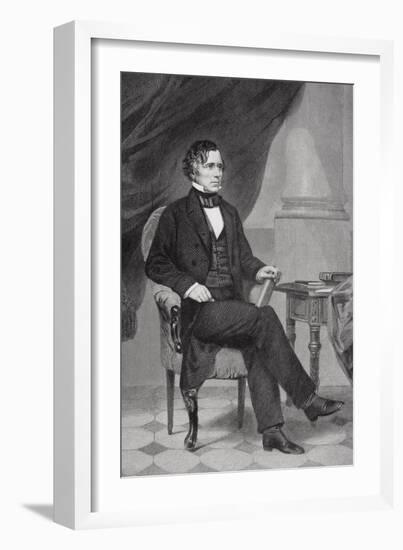 Portrait of Franklin Pierce (1804-69)-Alonzo Chappel-Framed Giclee Print