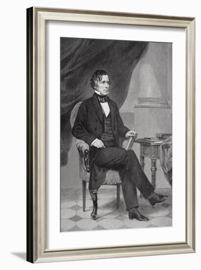 Portrait of Franklin Pierce (1804-69)-Alonzo Chappel-Framed Giclee Print