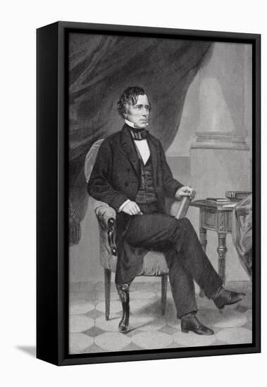 Portrait of Franklin Pierce (1804-69)-Alonzo Chappel-Framed Stretched Canvas