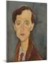 Portrait of Frans Hellens (1881-1972) Par Modigliani, Amedeo (1884-1920). Oil on Canvas, Size : 46X-Amedeo Modigliani-Mounted Giclee Print