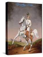 Portrait of Franz Joseph I of Austria on Horseback, 1855-Lilly König-Stretched Canvas