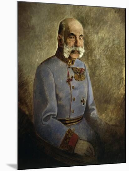 Portrait of Franz Joseph I of Austria-null-Mounted Giclee Print