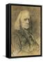 Portrait of Franz Liszt (1811-1886) by Munkacsy, Mihaly (1844-1900)-Mihaly Munkacsy-Framed Stretched Canvas