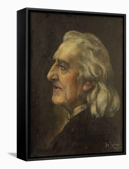 Portrait of Franz Liszt (1811-188)-Leonhard Thoma-Framed Stretched Canvas