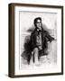 Portrait of Franz Liszt (1811-86) August 1832-Achille Deveria-Framed Giclee Print