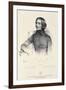 Portrait of Franz Liszt (1811-86)-Fritz Kriehuber-Framed Giclee Print