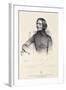 Portrait of Franz Liszt (1811-86)-Fritz Kriehuber-Framed Giclee Print