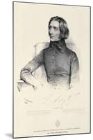 Portrait of Franz Liszt (1811-86)-Fritz Kriehuber-Mounted Giclee Print