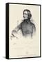 Portrait of Franz Liszt (1811-86)-Fritz Kriehuber-Framed Stretched Canvas