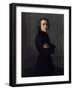 Portrait of Franz Liszt 1839-Henri Lehmann-Framed Giclee Print