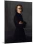 Portrait of Franz Liszt 1839-Henri Lehmann-Mounted Giclee Print