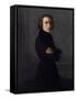 Portrait of Franz Liszt 1839-Henri Lehmann-Framed Stretched Canvas