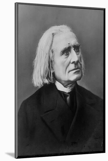Portrait of Franz Liszt, Hungarian Composer and Pianist-null-Mounted Photographic Print