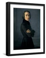 Portrait of Franz Liszt-Henri Lehmann-Framed Art Print