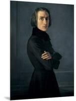 Portrait of Franz Liszt-Henri Lehmann-Mounted Art Print