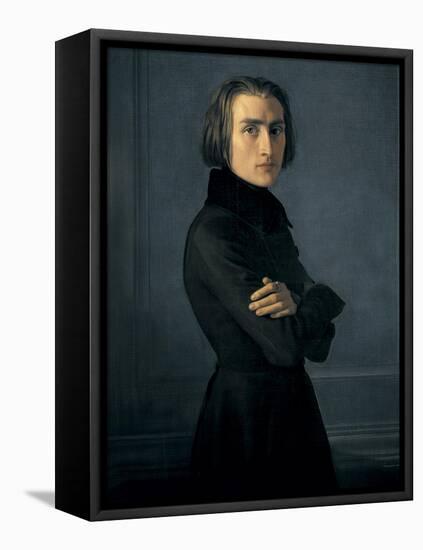 Portrait of Franz Liszt-Henri Lehmann-Framed Stretched Canvas