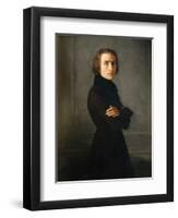 Portrait of Franz Liszt-Henri Lehmann-Framed Giclee Print