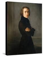 Portrait of Franz Liszt-Henri Lehmann-Stretched Canvas