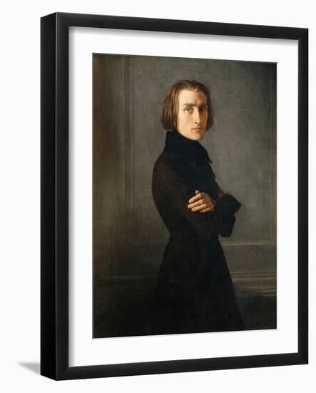 Portrait of Franz Liszt-Henri Lehmann-Framed Giclee Print