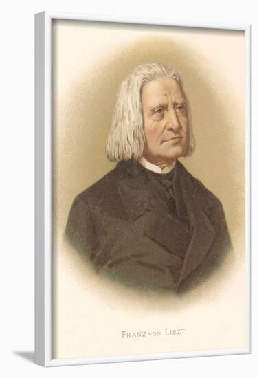 Portrait of Franz Liszt-null-Framed Art Print