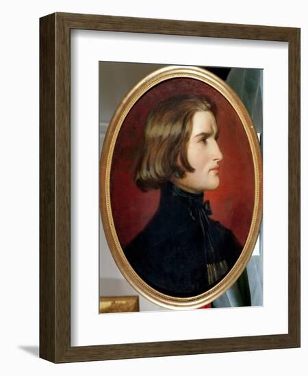 Portrait of Franz Liszt-Charles Edouard Boutibonne-Framed Giclee Print