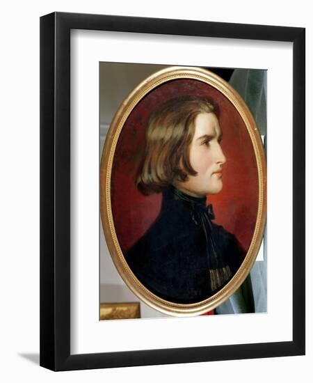 Portrait of Franz Liszt-Charles Edouard Boutibonne-Framed Giclee Print