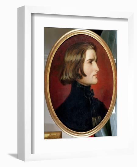 Portrait of Franz Liszt-Charles Edouard Boutibonne-Framed Giclee Print